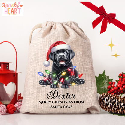 🎄 Personalised Dog Breed Christmas Santa Sack – Christmas Gift Bag