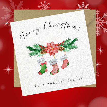 Personalised Christmas Card | Cute Christmas Card | Funny Custom Holiday Card for Friends, Kids, Him or Her
