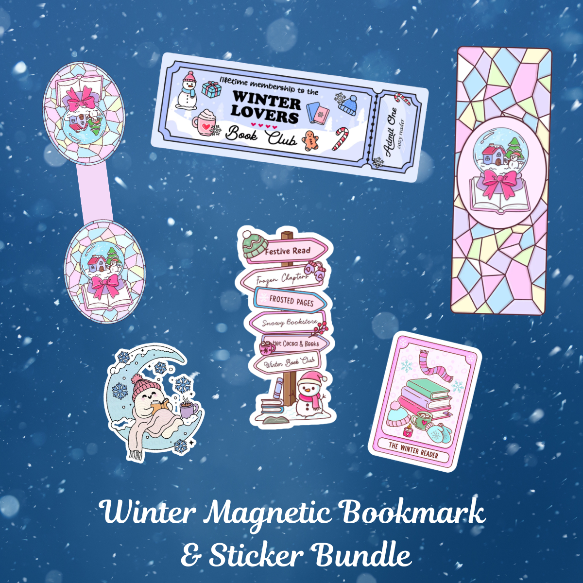 ❄️ Winter Collection Bundles - Stickers, Bookmarks, Tote and Mugs