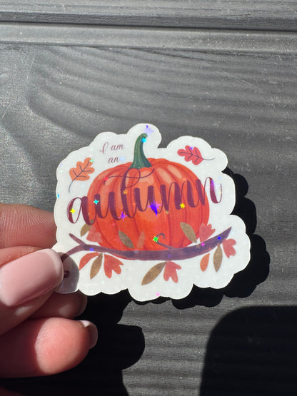 Gilmore Girls inspired 'Im an Autumn' - Glitter Vinyl Sticker