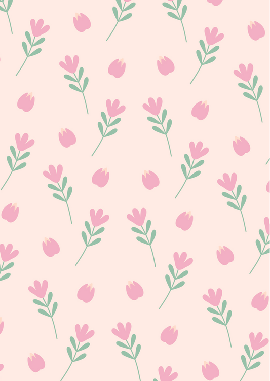 Pink Delicate flowers Kindle Insert