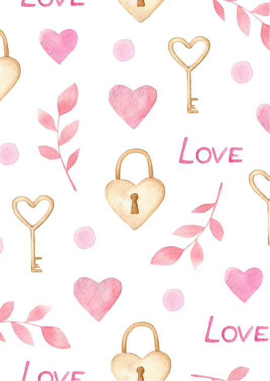 Lock and key heart Kindle Insert