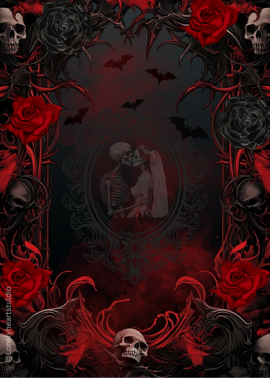 Skeleton Gothic Kindle insert - Good Girls Read Bad Books