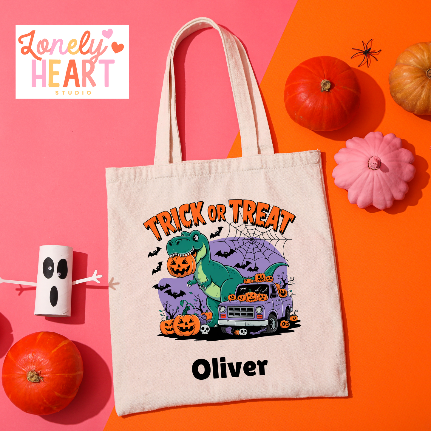 *Pre-Order* Trick or Treat Mini Tote Bags - Personalised 5 designs to chose from