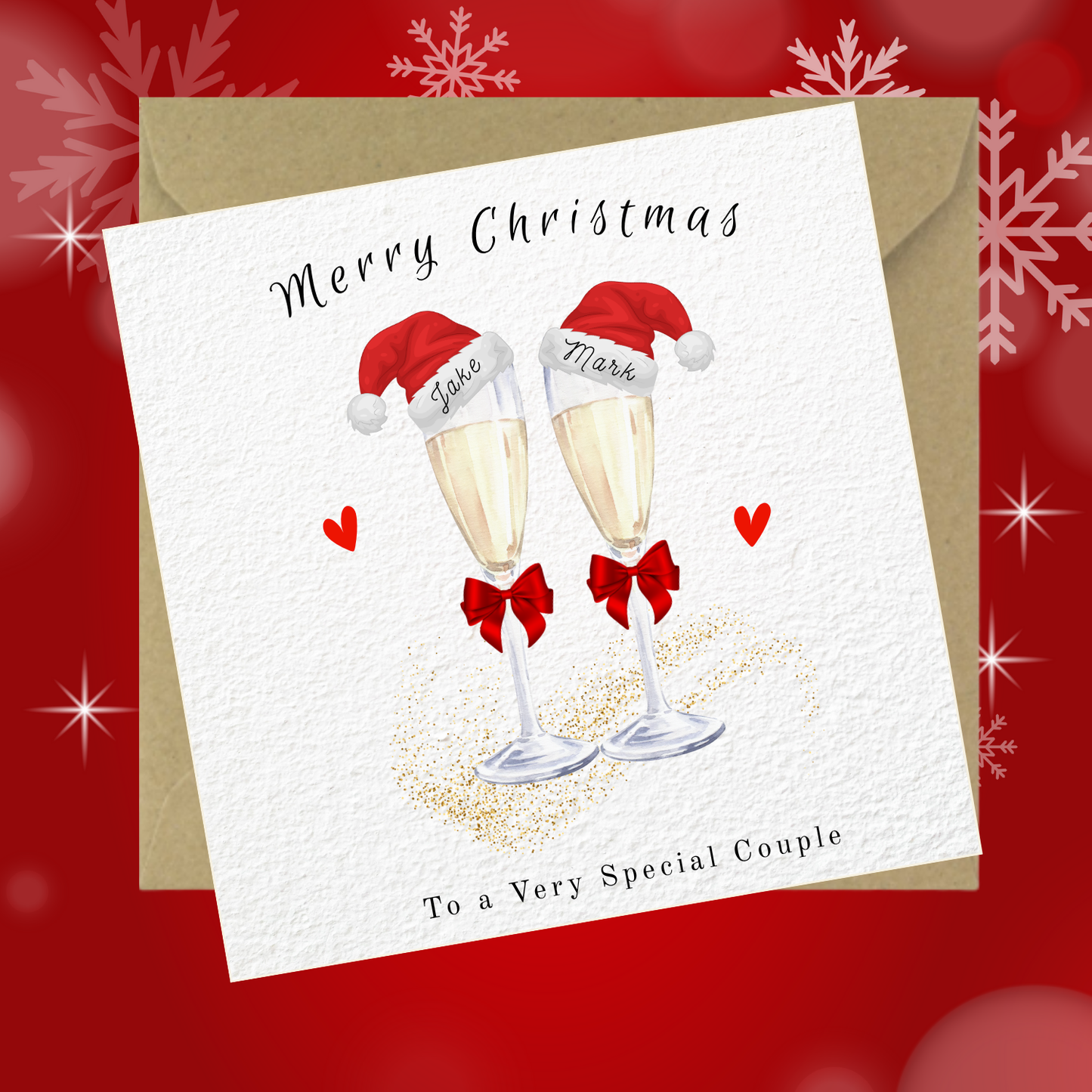 Personalised Christmas Card | Cute Christmas Card | Funny Custom Holiday Card for Friends, Kids, Him or Her