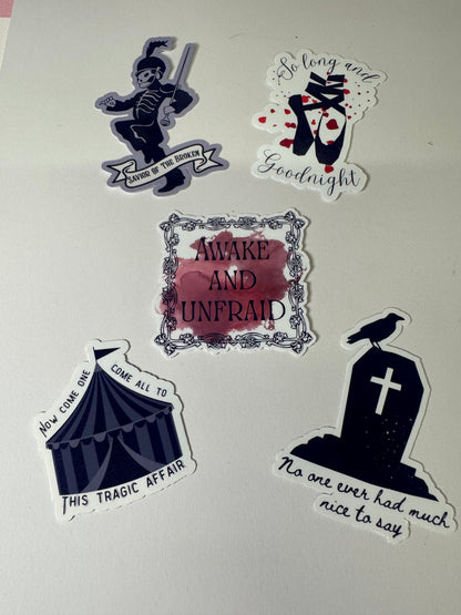 My Chemical Romance inspired Sticker Pack - contains 5 vinyl gloss stickers