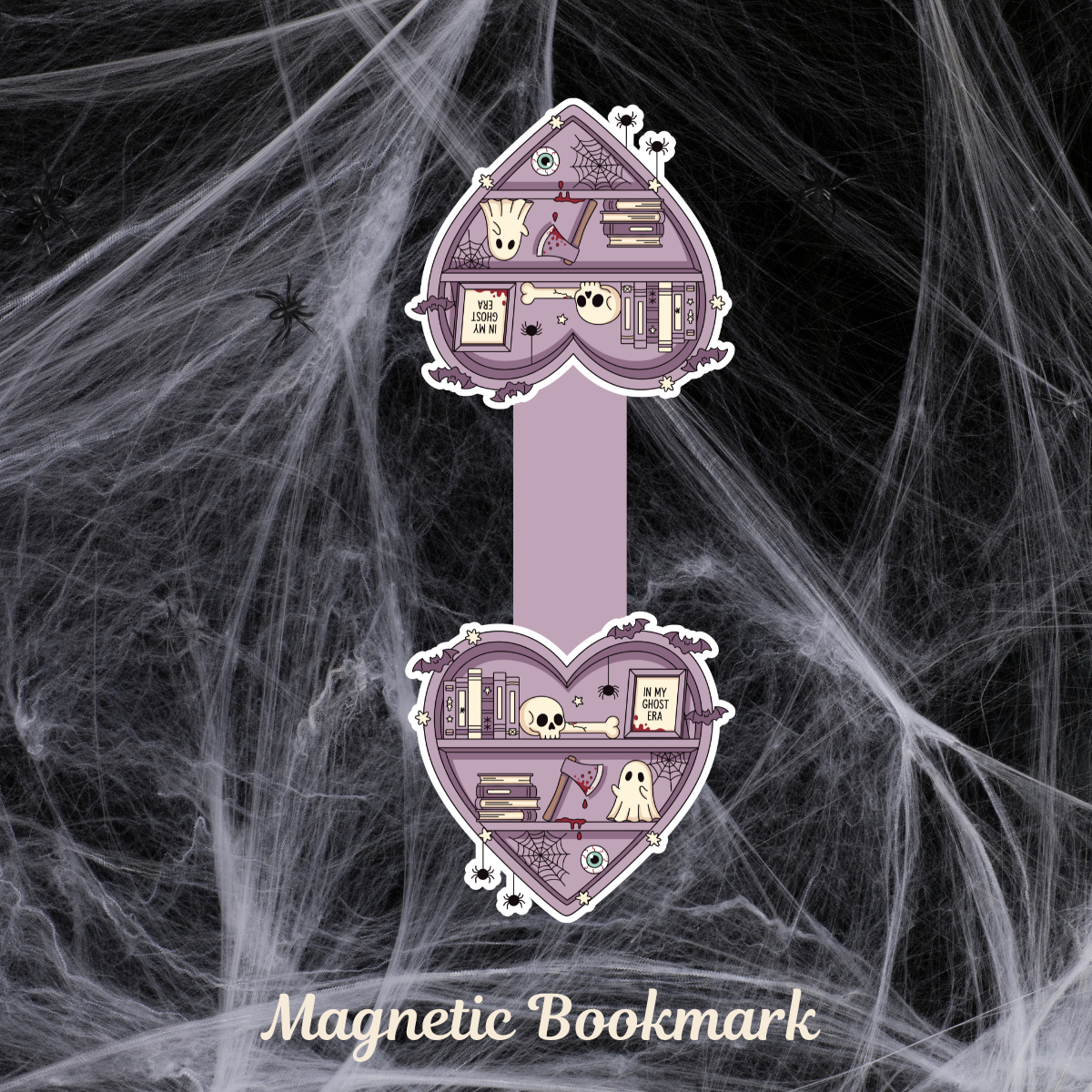 📚 Halloween Spooky Magnetic Bookmark | Bookcase Design