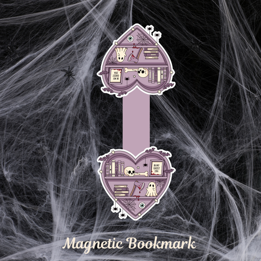 📚 Halloween Spooky Magnetic Bookmark | Bookcase Design