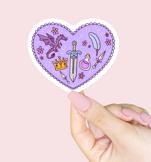 Fantasy Holographic Heart Sticker – Fantasy Aesthetic 💜