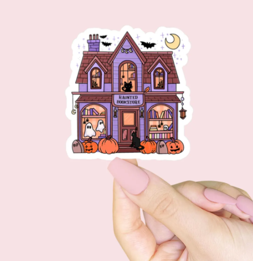 Haunted Bookstore Vinyl Sticker