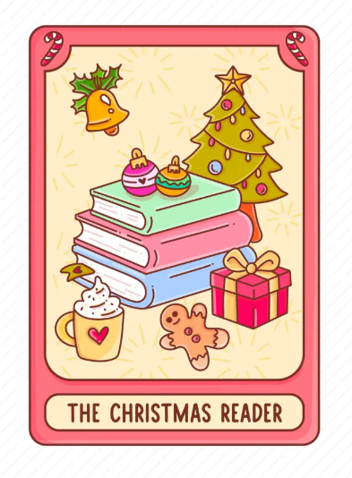Christmas Vinyl Sticker - Bookish Tarot Card