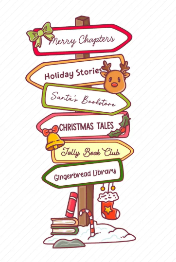 Christmas Vinyl Sticker - Festive Road Sign